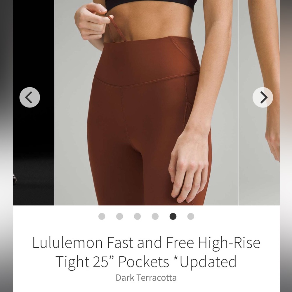 Lululemon Fast and Free High-Rise Tight 25” Pockets *Updated
Dark Terracotta - Picture 10 of 13